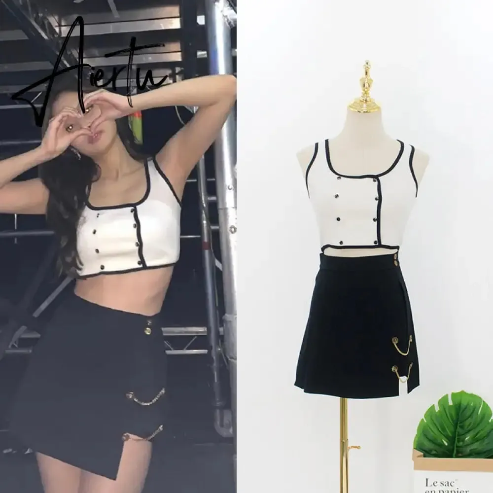 Aiertu new summer loose sexy two piece skirt and top set women fashion crop top and skirt set female clothes