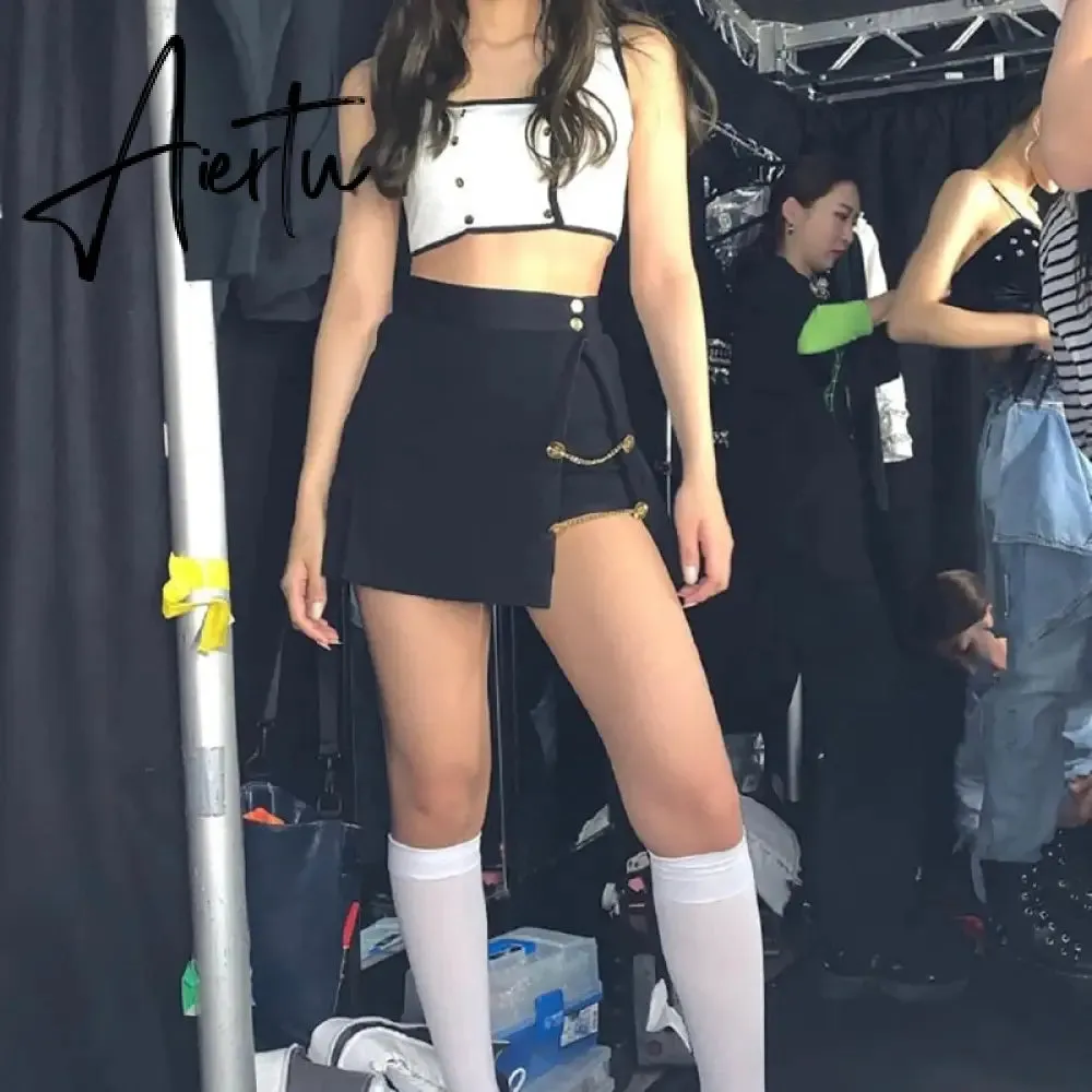 Aiertu new summer loose sexy two piece skirt and top set women fashion crop top and skirt set female clothes
