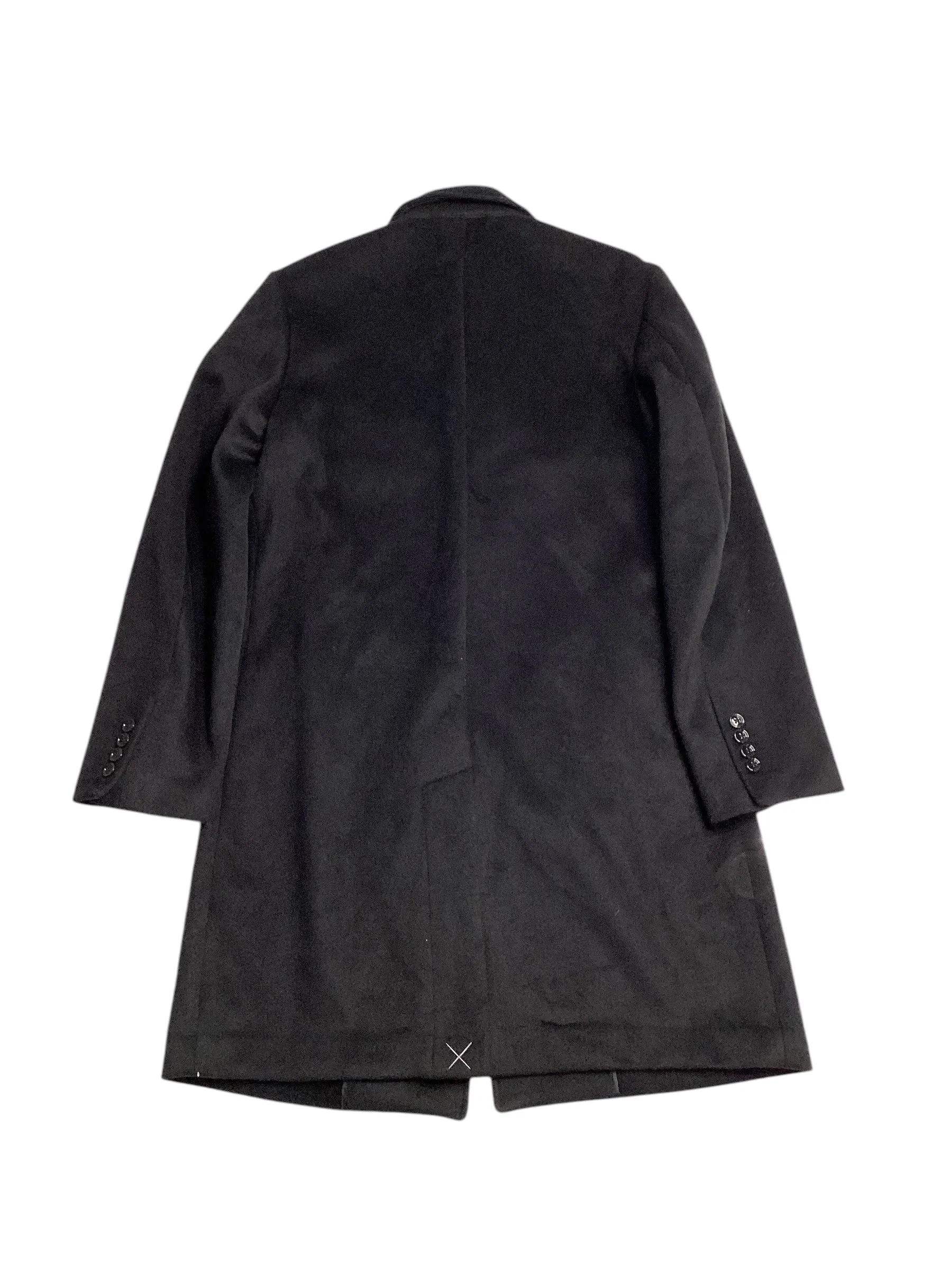 Alfani Mens Overcoat Coat Medium Black Solid