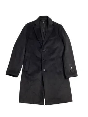 Alfani Mens Overcoat Coat Medium Black Solid