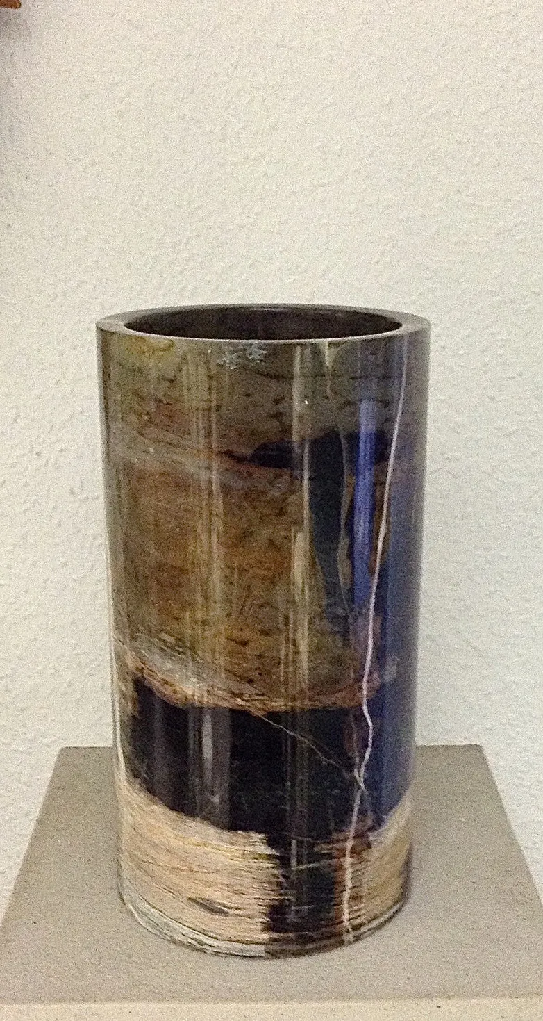 Ancient Black Marble Pencil Vase