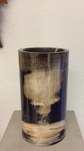 Ancient Black Marble Pencil Vase