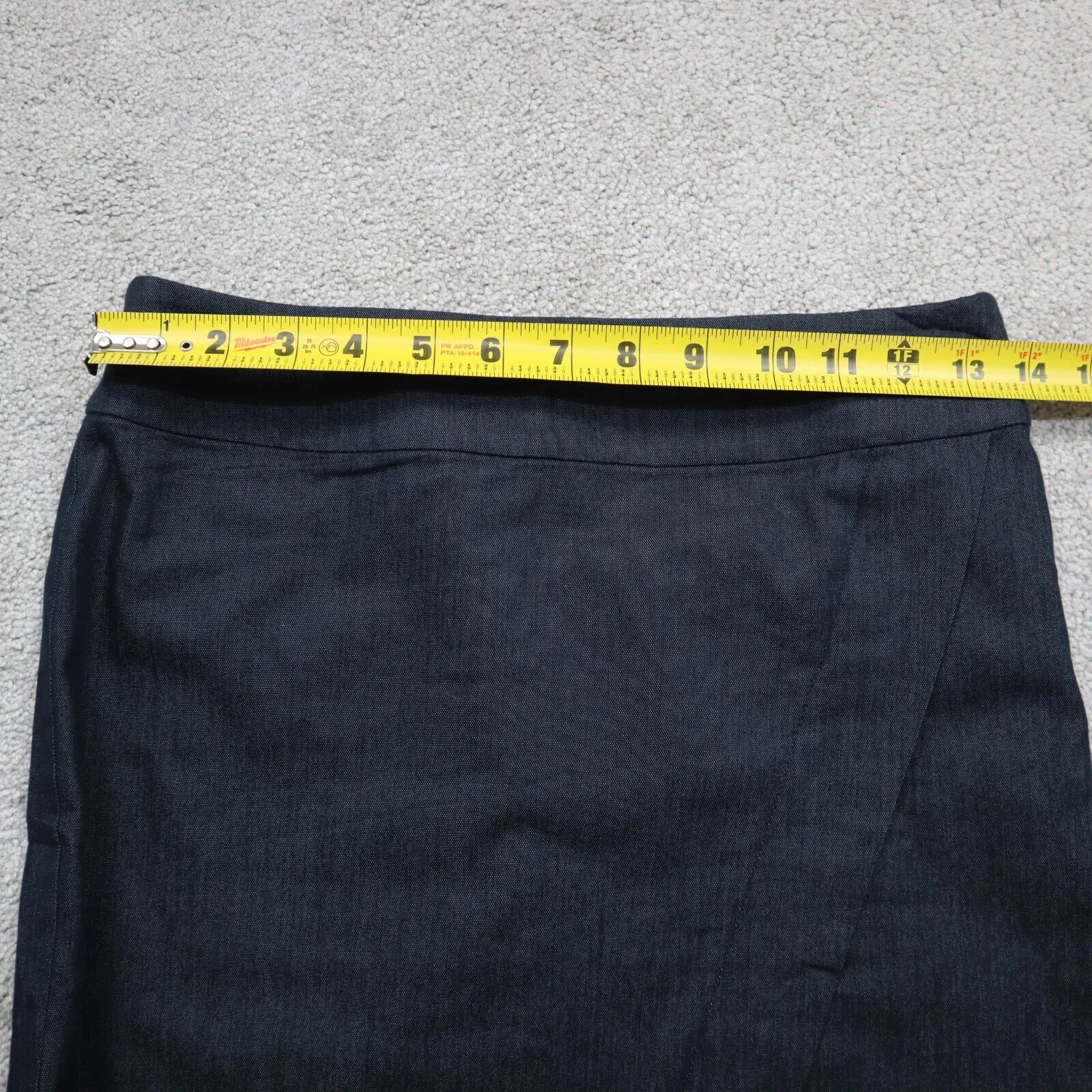 Ann Taylor Factory Womens Pencil & Straight Wrap Skirt Side Zip Dark Gray Sz 00P
