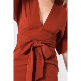 Back in Backless Dress in Rust
