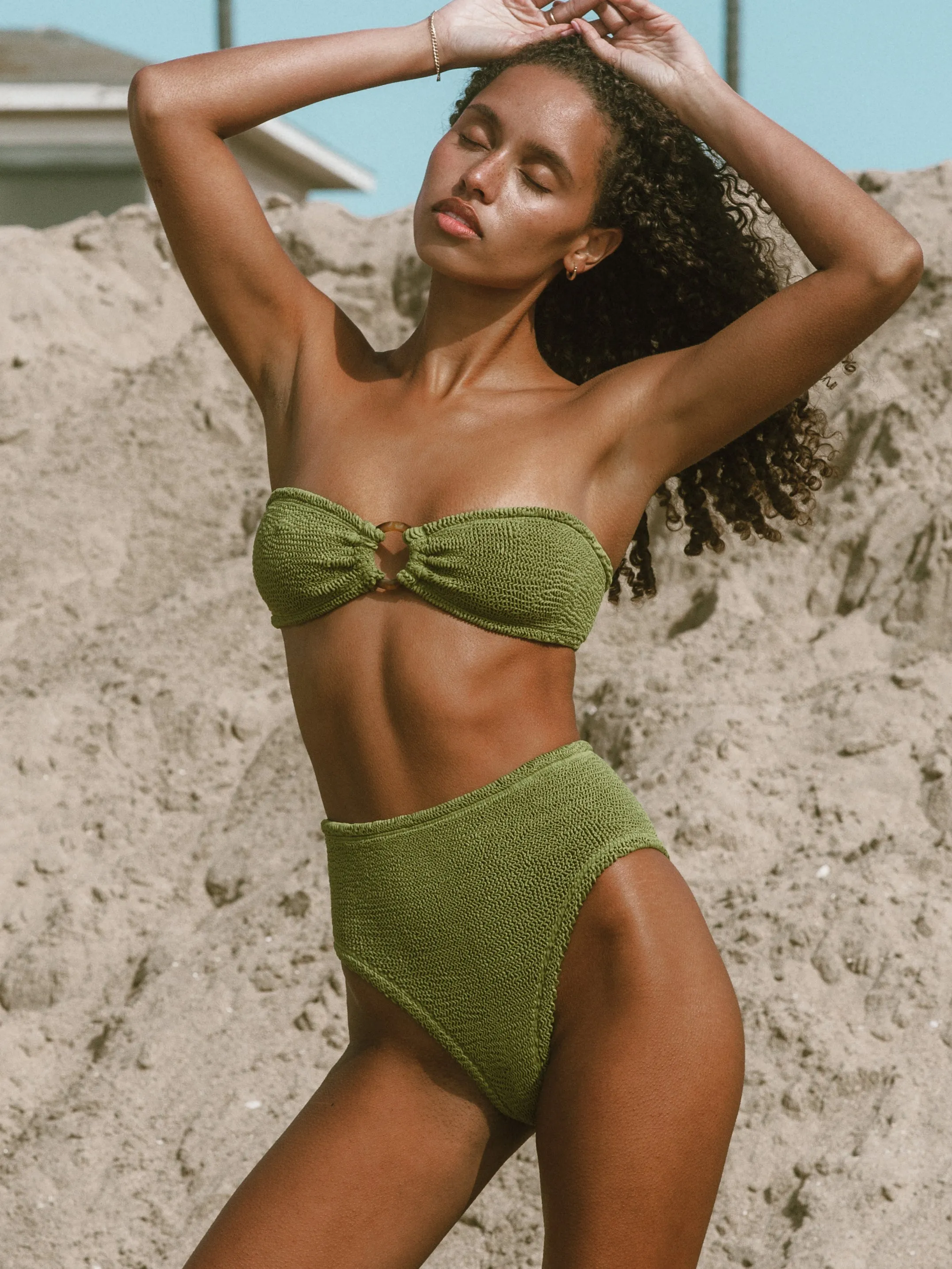 BALBOA O-RING BIKINI TOP - MOSS