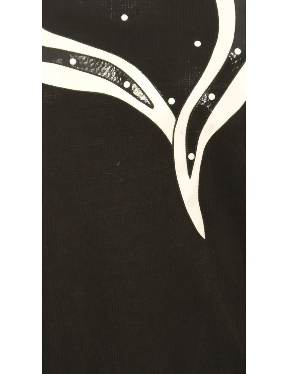 Beaded Black Jumper - S