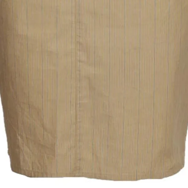 Benetton Midi Skirt - 28W UK 8 Beige Cotton