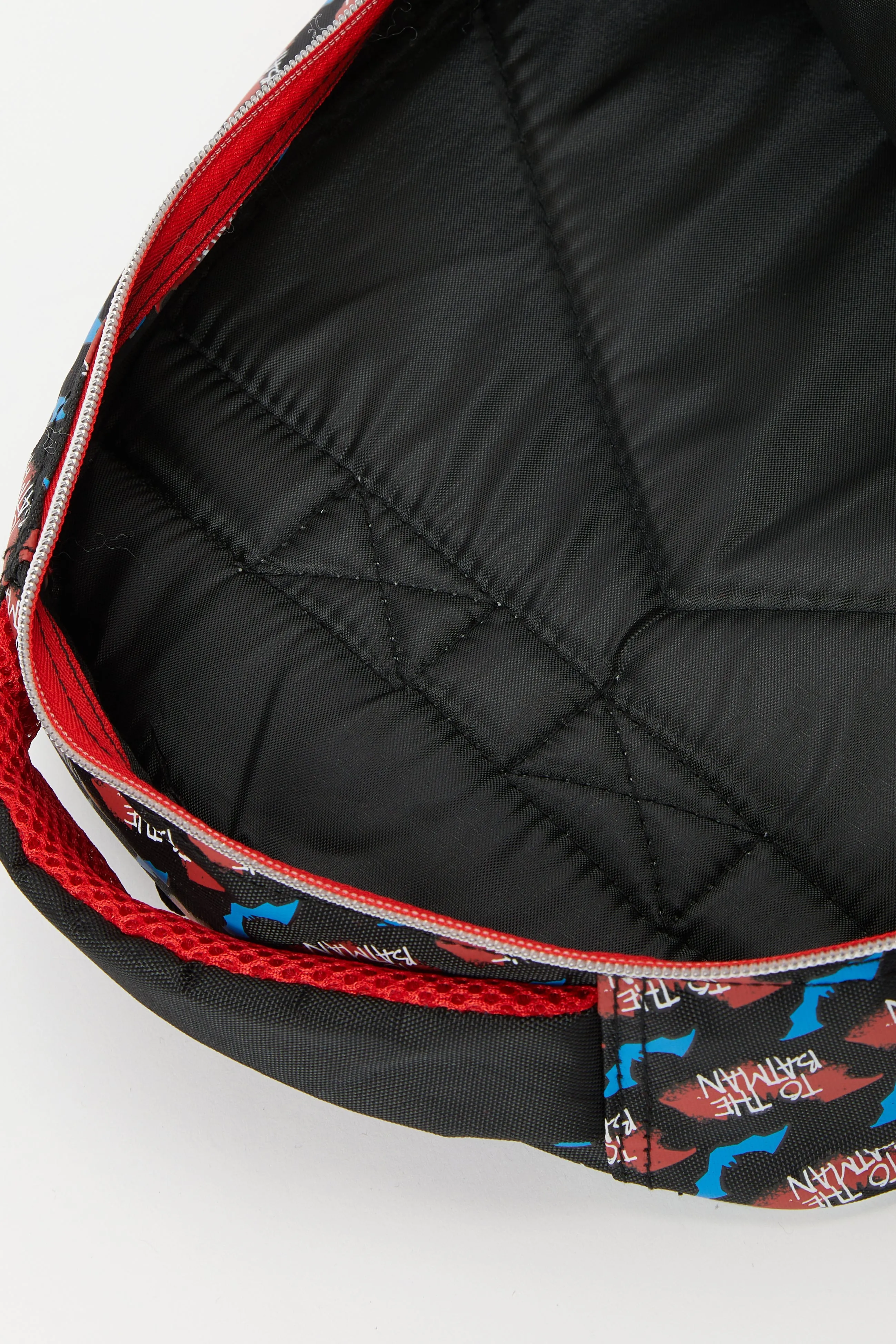 Boys Black And Red Batman Print 16" Backpack