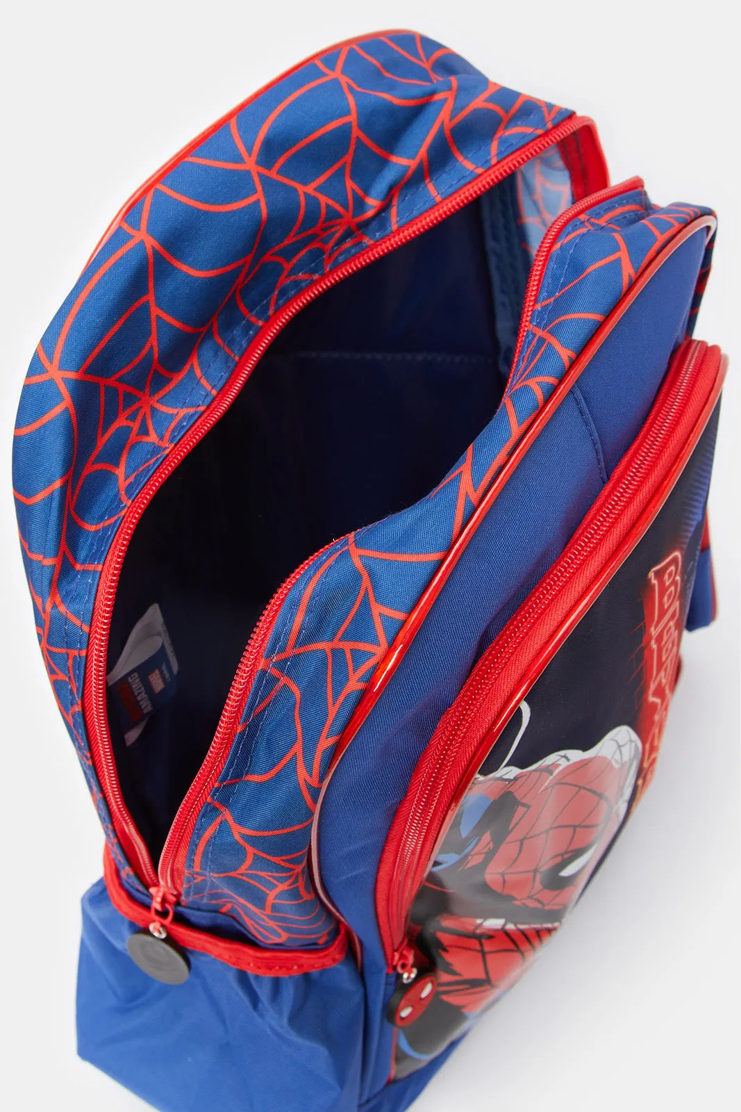 Boys Blue And Red Spider Man Print 16" Backpack
