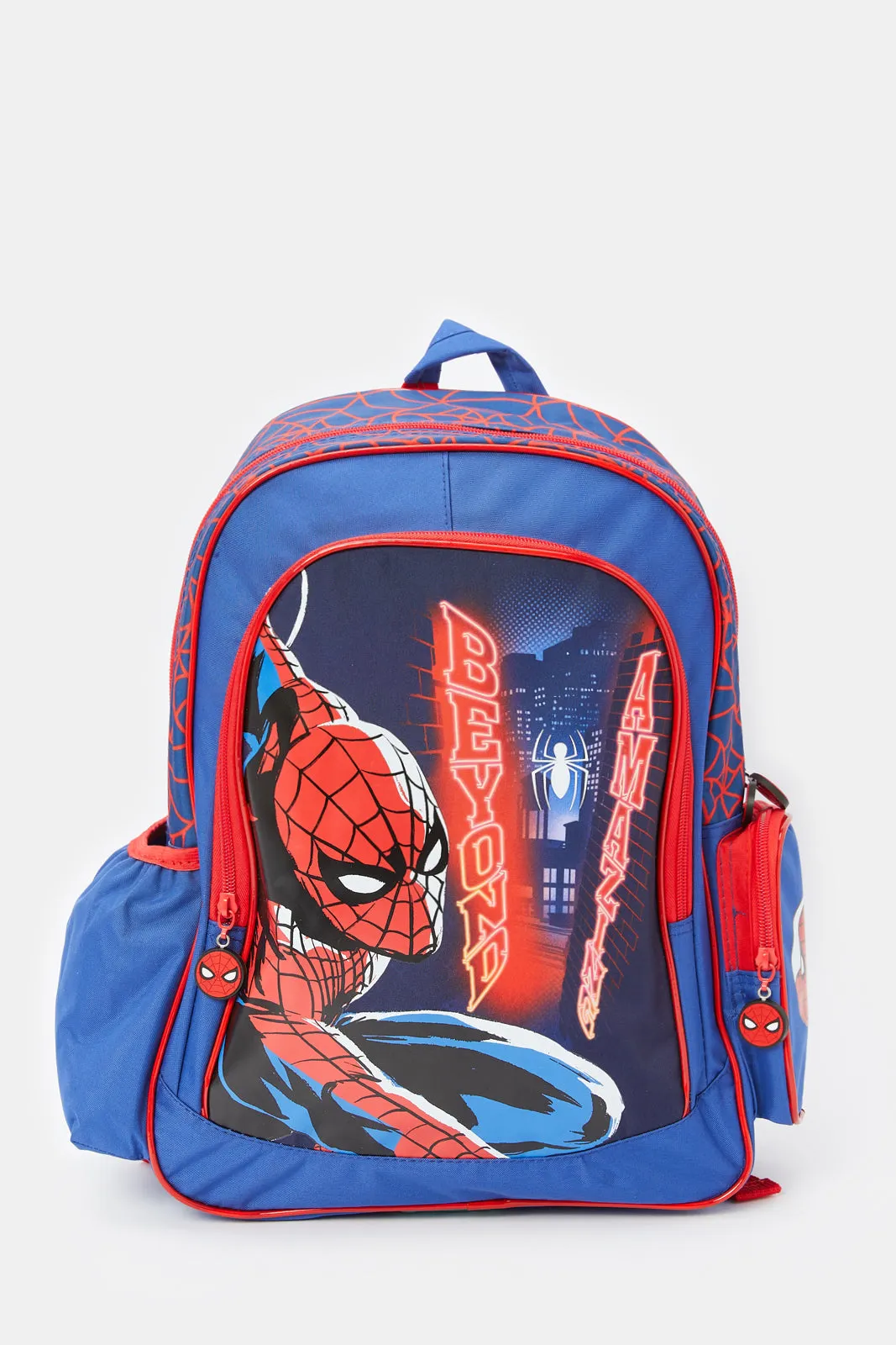 Boys Blue And Red Spider Man Print 16" Backpack