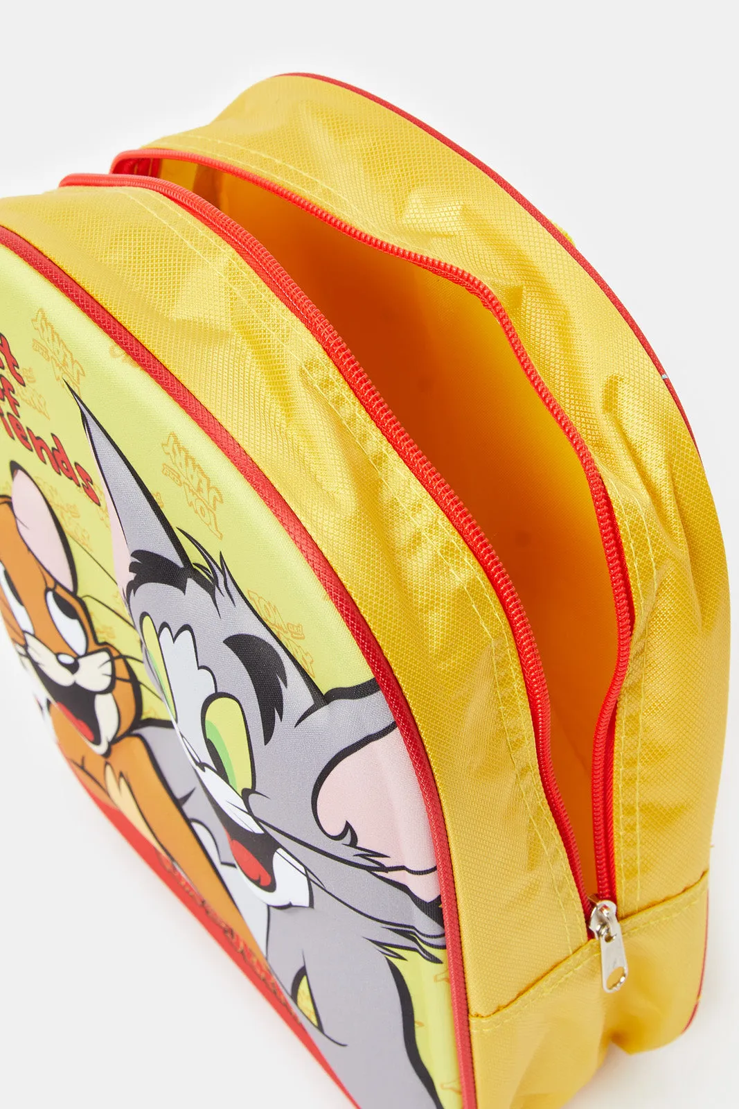Boys Yellow Tom And Jerry 3D Backpack