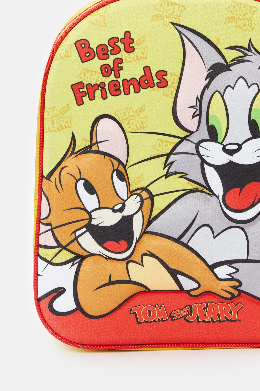 Boys Yellow Tom And Jerry 3D Backpack