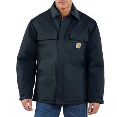 Carhartt Small Regular Dark Navy Arctic Quilt-Lined 12 Ounce Cotton Duck Traditional Coat