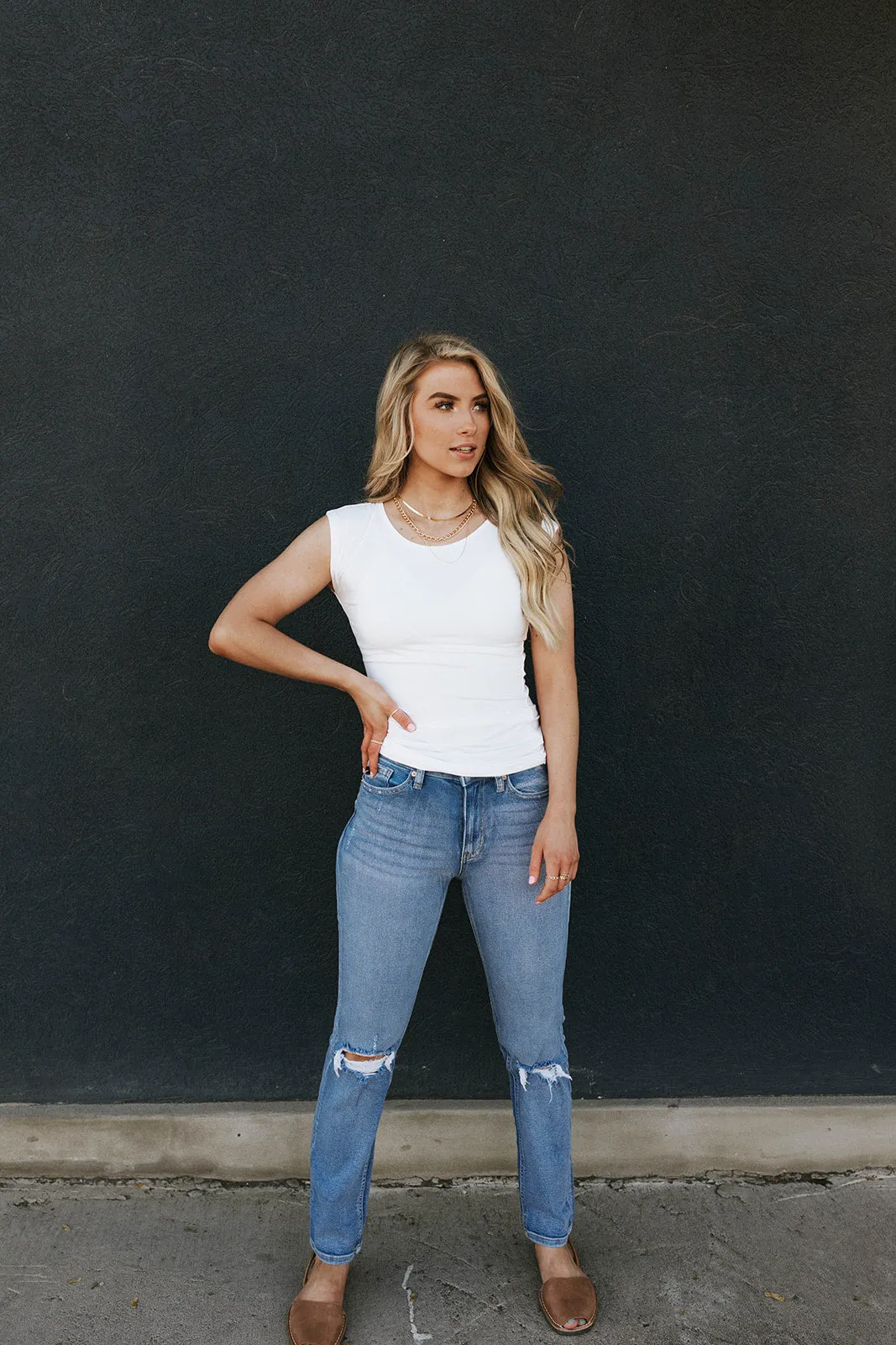 Classic Layer Tee-White