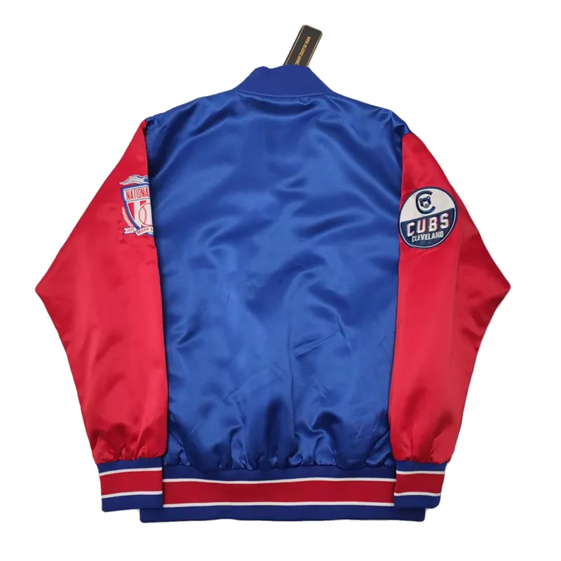 CLEVELAND BEARS NATIONAL LEAGUE BASEBALL BOMBER JACKET IN RED BLUE