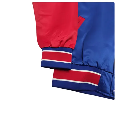 CLEVELAND BEARS NATIONAL LEAGUE BASEBALL BOMBER JACKET IN RED BLUE