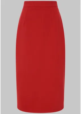 Collectif Posey 50's Pencil Skirt Red