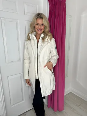 Cream 3-In-1 Coat with Zipped Pockets