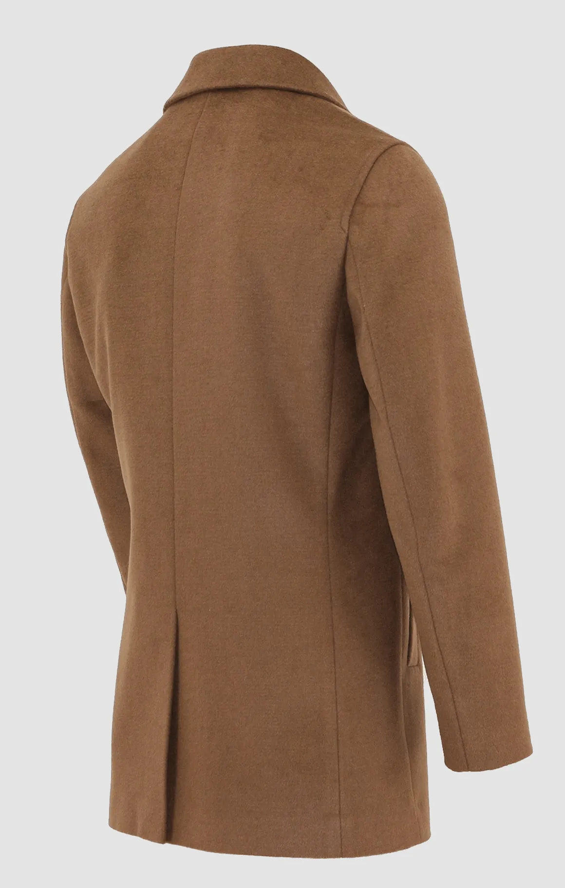 Daniel Hechter carvell winter overcoat in tan wool blend