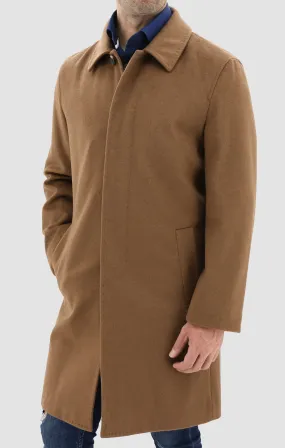 Daniel Hechter carvell winter overcoat in tan wool blend