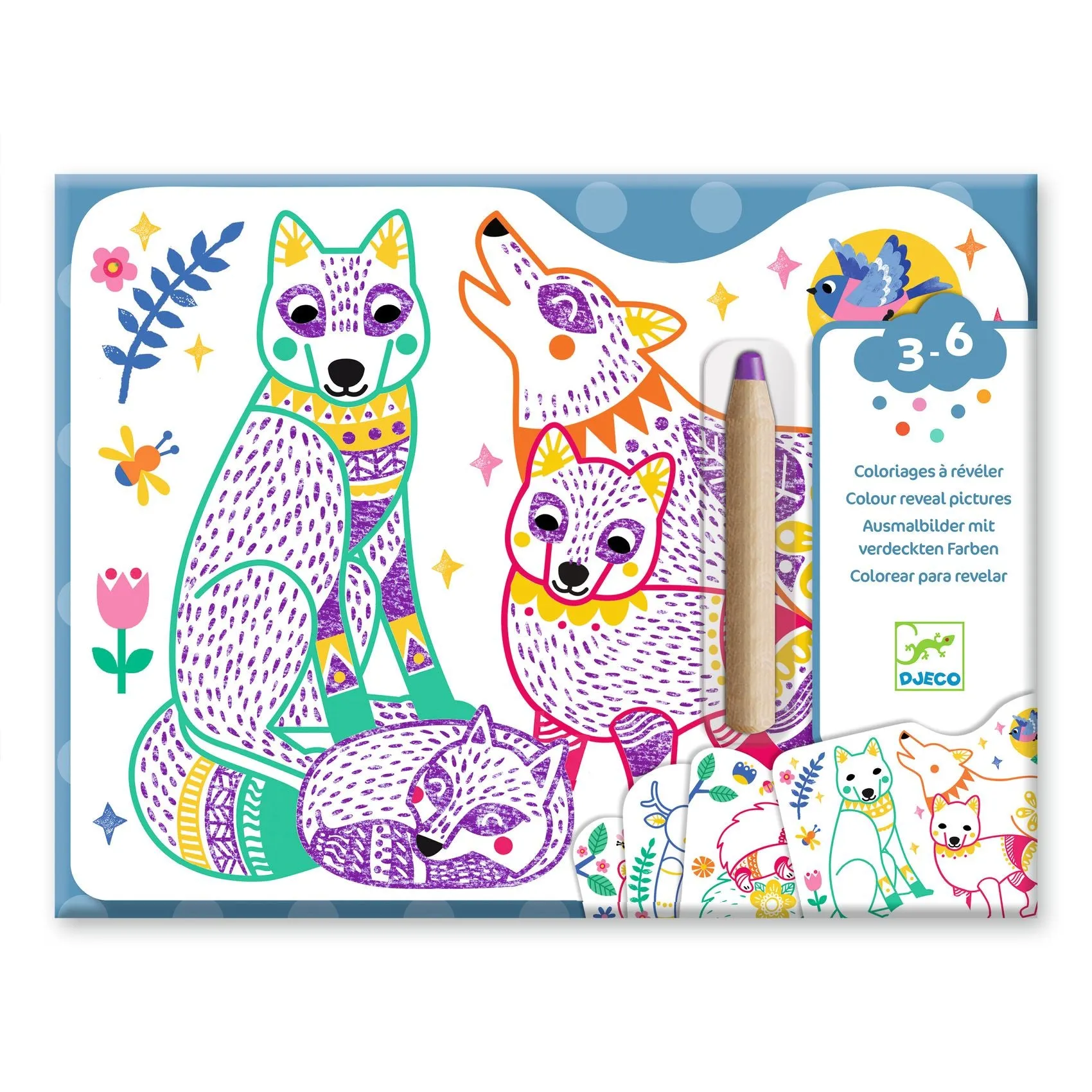 Djeco - Magic colour reveal pictures - Forest Families