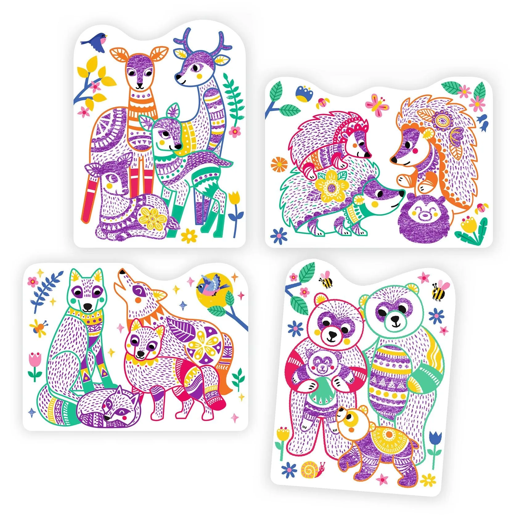 Djeco - Magic colour reveal pictures - Forest Families