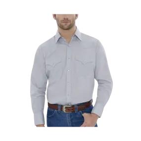 Ely & Walker Men's Grey Solid Western Snap Shirt