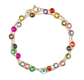 Esra Multiwrap Chain Multicoloured