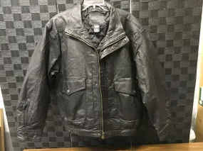 Expressions Genuine leather coat size large pre owned