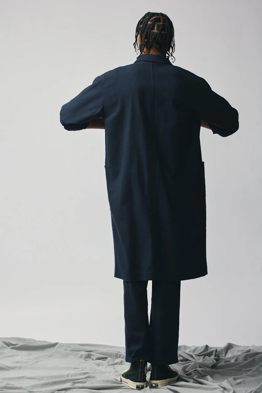 Gender-Neutral Overcoat (Indigo)