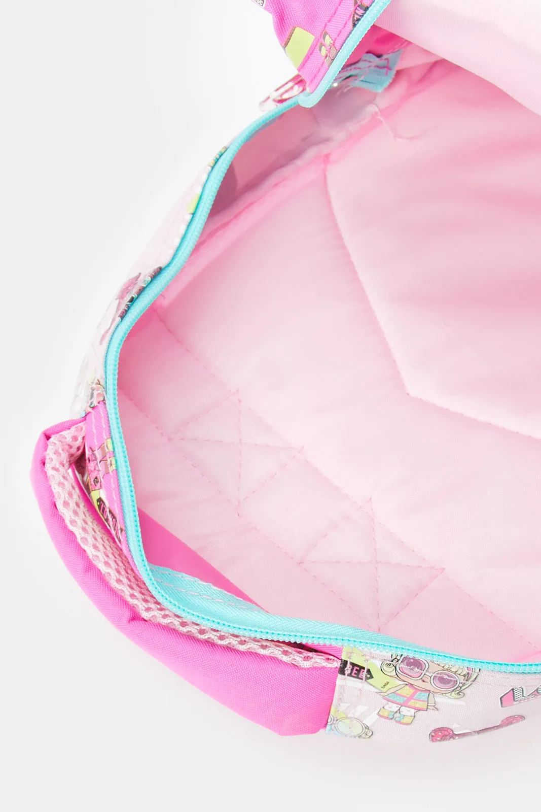 Girls Pink And Blue Lol Surprise Print Backpack