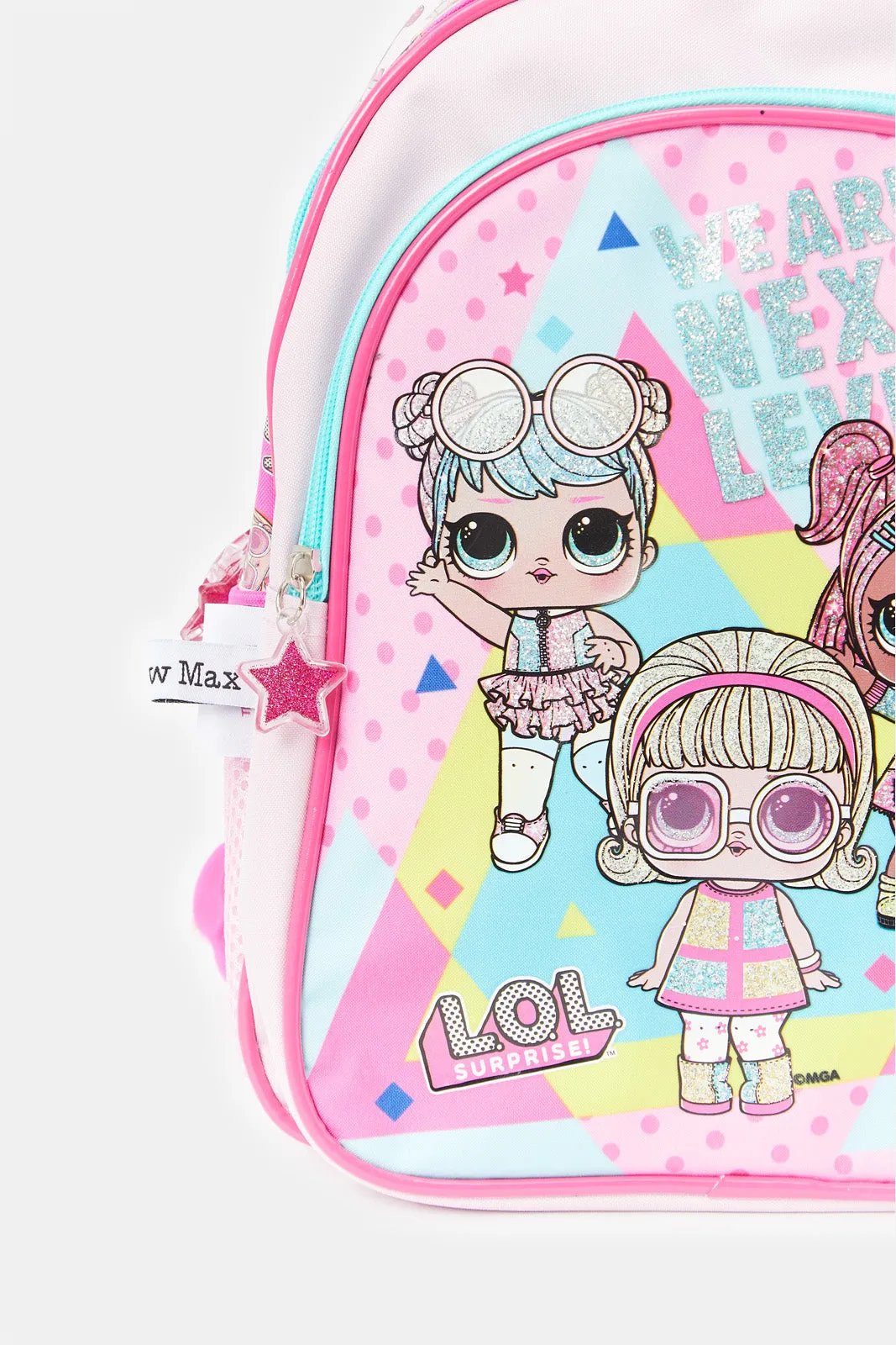 Girls Pink And Blue Lol Surprise Print Backpack