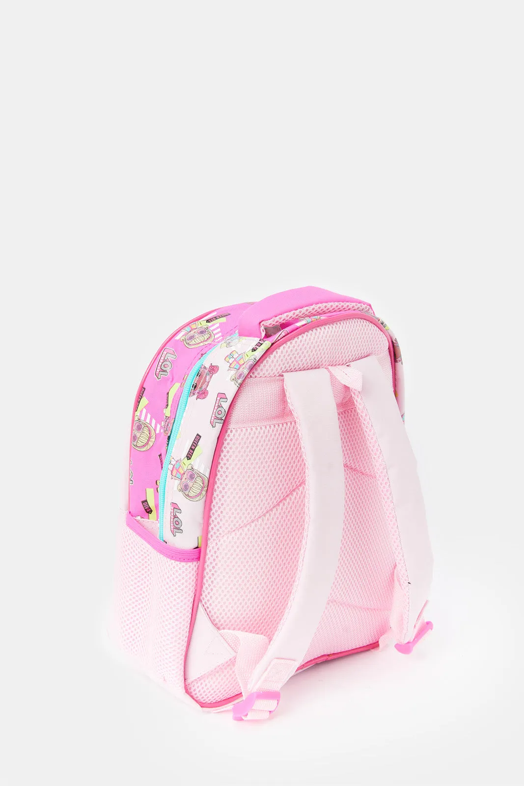 Girls Pink And Blue Lol Surprise Print Backpack