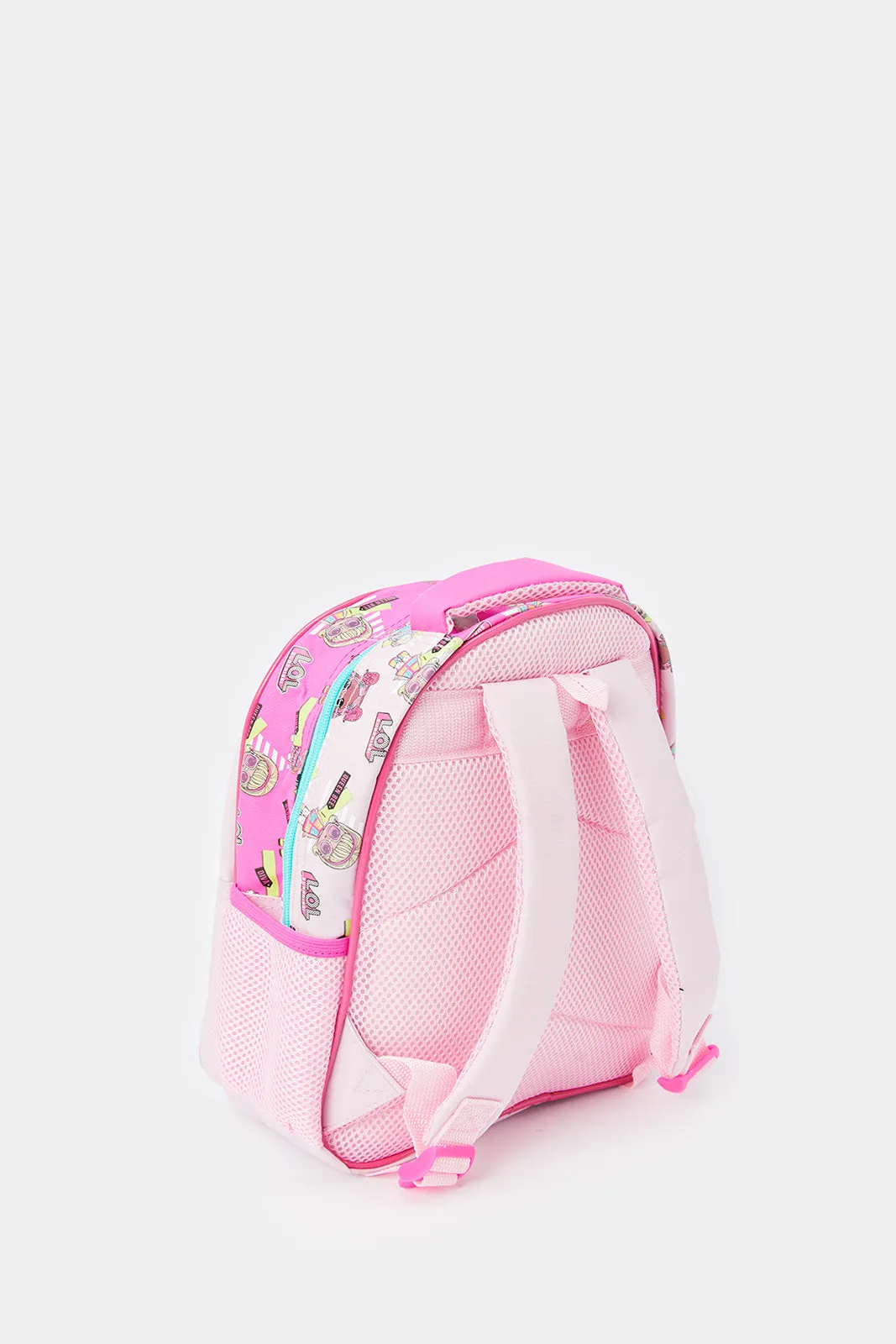 Girls Pink LOL Print Backpack (18 Inch)