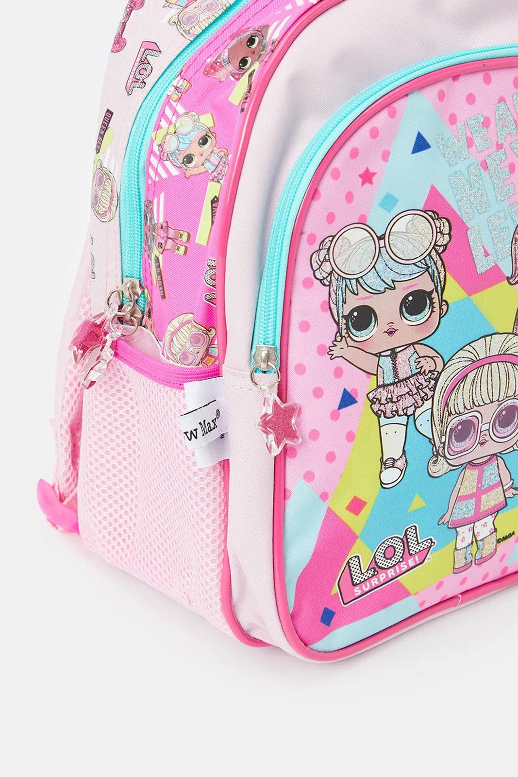 Girls Pink LOL Print Backpack (18 Inch)