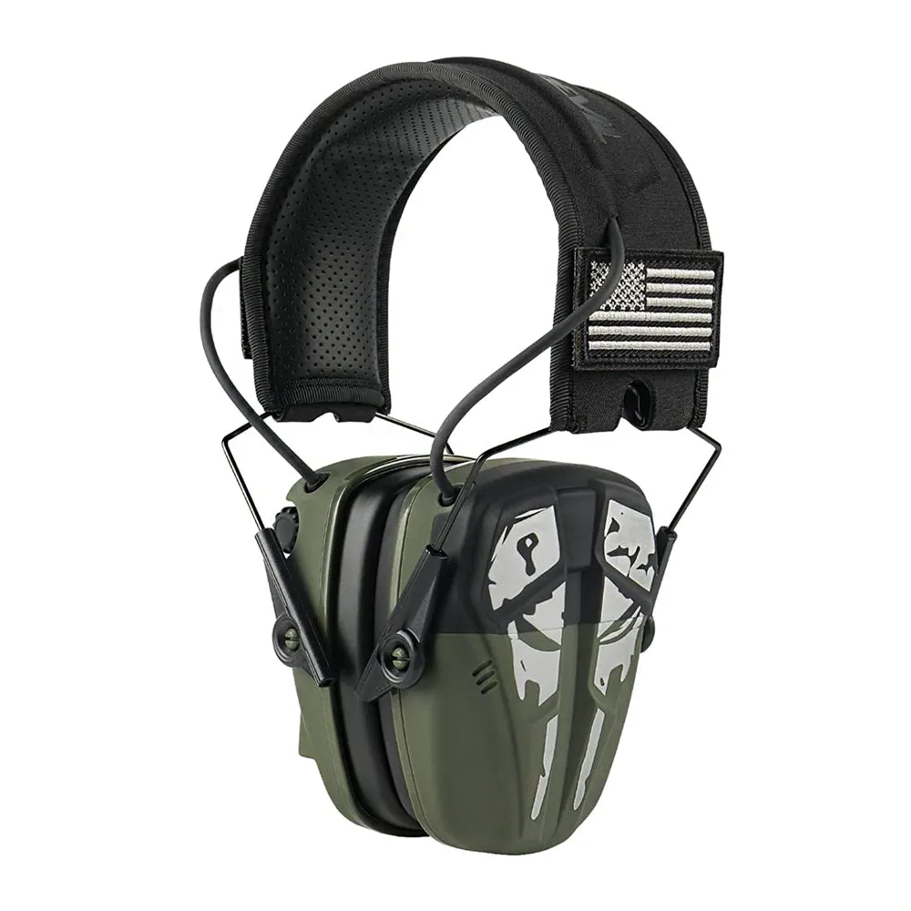 GREEN DEVIL Shooting Ear Protection Electronic Noise Reduction Hearing Protection Earmuffs Headphones For Gun Range Hunting Black
