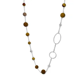 La Pierre Mustard Mookaite Long Necklace