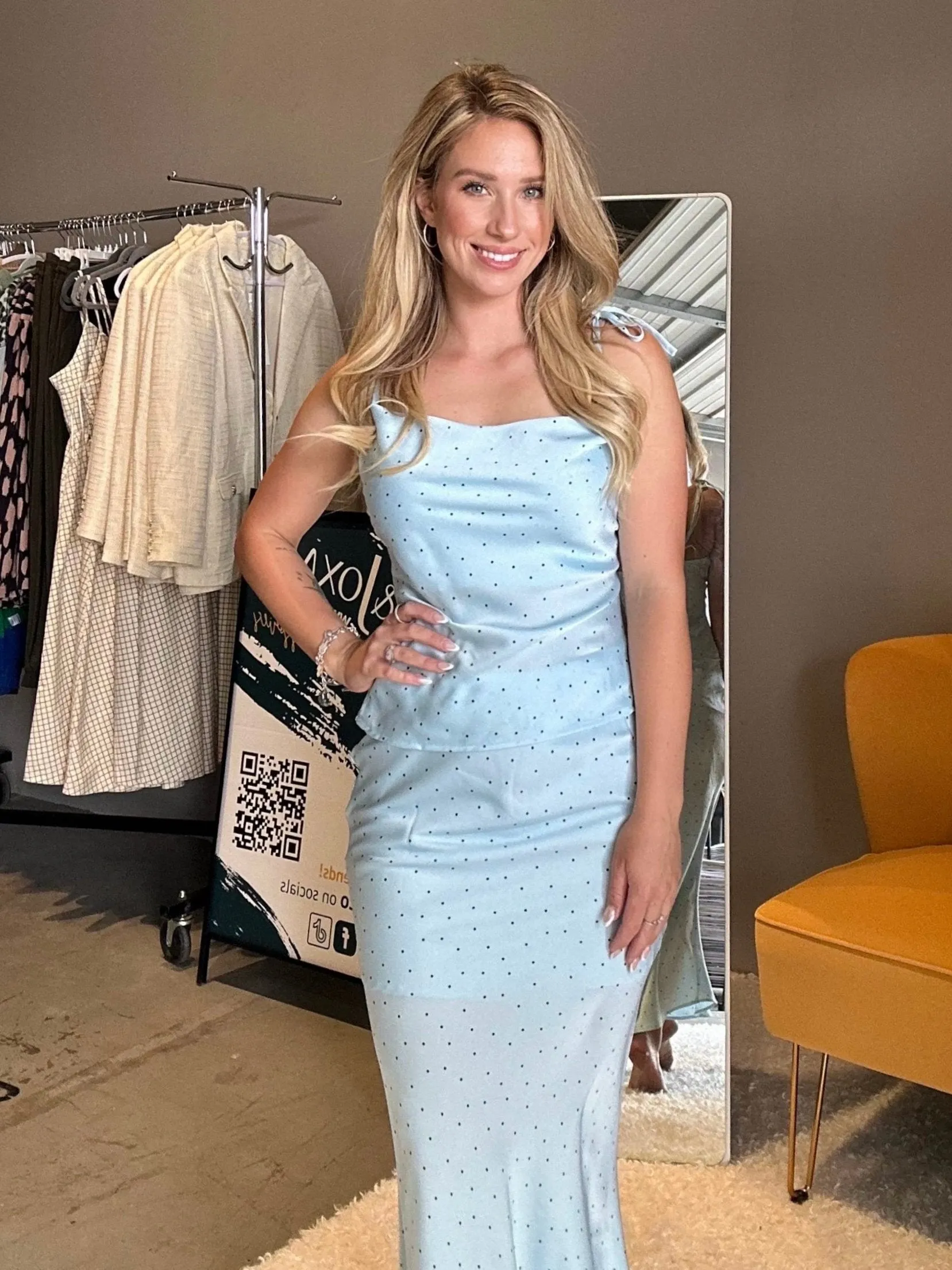 Law of Attraction Two Piece Satin Dress Set