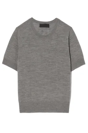 Leilani Knit Tee | Medium Grey Melange