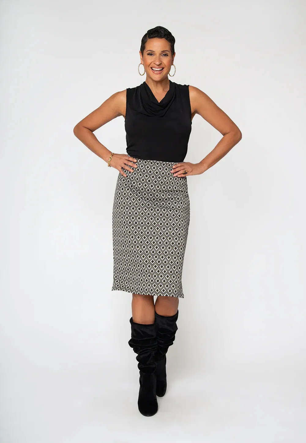 Leota Women's Pencil Skirt Gray Size Small