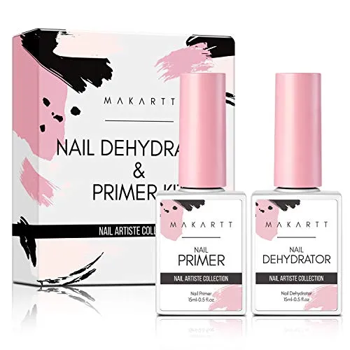 Makartt Nail Primer Natural Nail Dehydrator and Primer for Acrylic Nails Gel Polish Superior Protein Bond for Nails Gel Primer and Dehydrator Acrylic Powder Nail Prep Air Dry Dehydrator and Primer