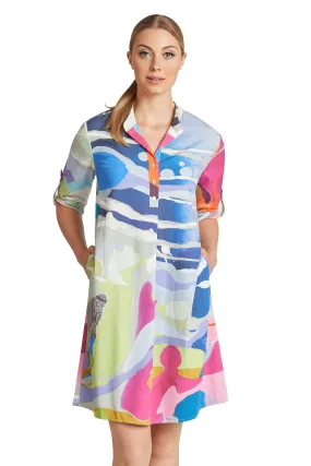 Maya 3/4-length sleeve shirt dress
