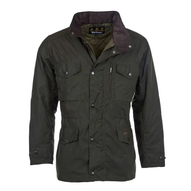 Mens Barbour Olive Sapper Waxed Jacket