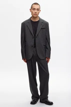 Men's Wool Laureate Jacket in Charcoal Houndstooth 414
