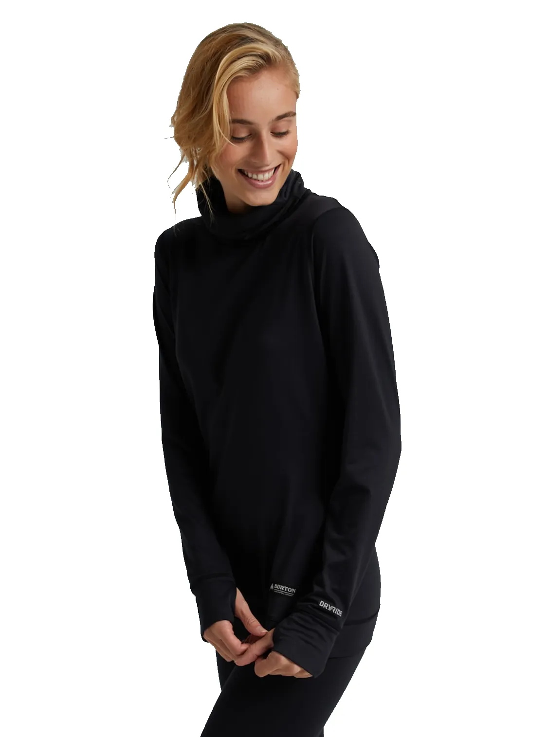 Midweight Base Layer Long Neck Thermal Top - Womens
