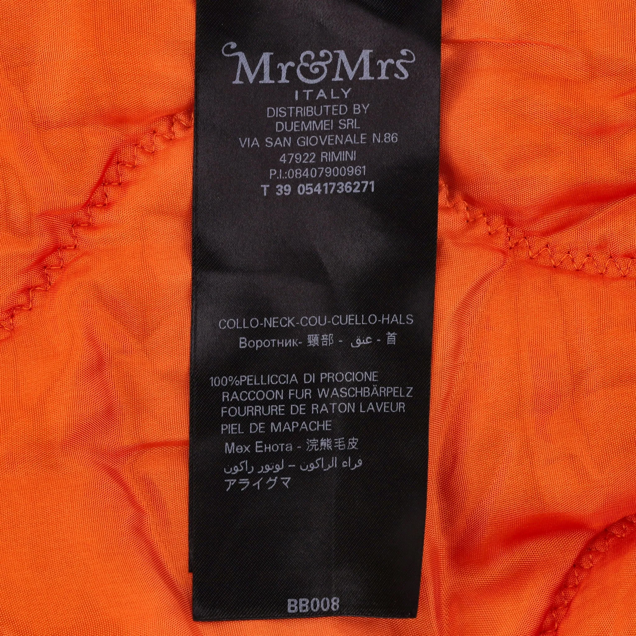 Mr & Mrs Raccoon Fur Trimmed Bomber Jacket. Size M