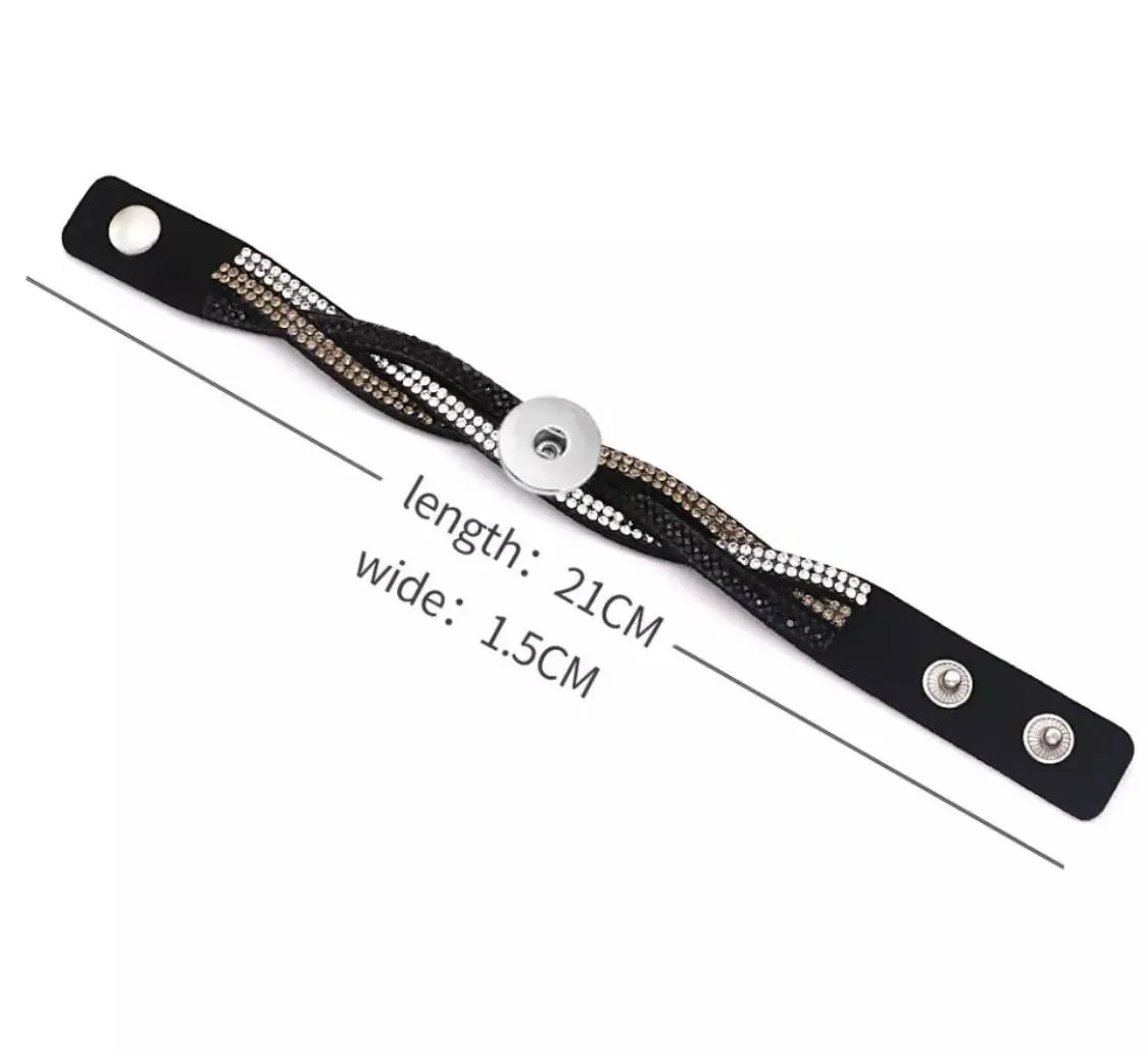 Multi-Layer Velvet 18mm Snap Button Bracelet