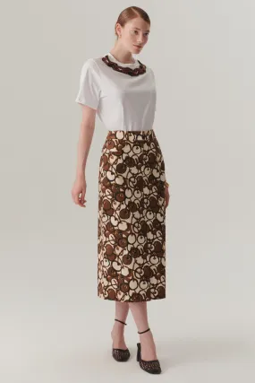 Multicolor Romantic Flared Midi Skirt