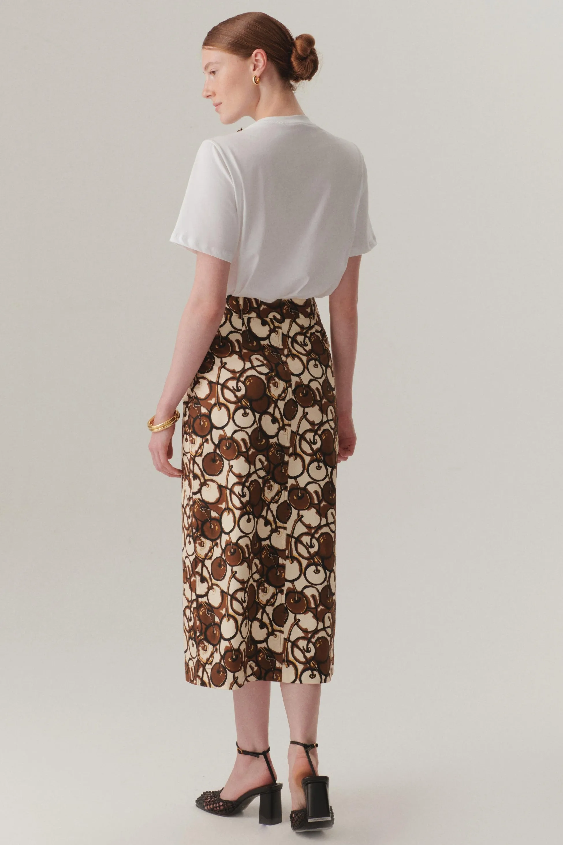 Multicolor Romantic Flared Midi Skirt