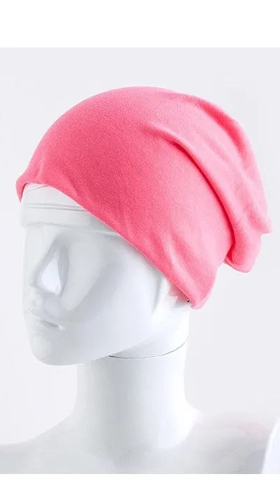 Neon Pink Slouchy Summer Beanie